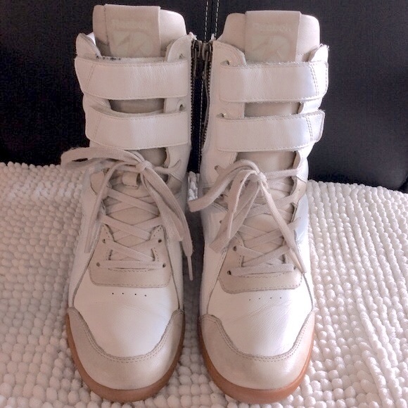 Reebok Alicia Keys Hightop Wedged Sneakers White/chalk Size 8 - Picture 3 of 15